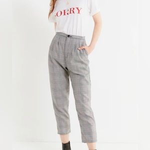 Urban Renewal pants - size large - high rise plaid trouser pant